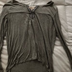 Gray Embroidered Shirt